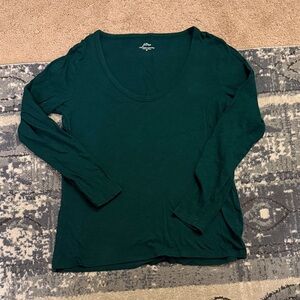 J. Crew Deep Green Long Sleeve Tee